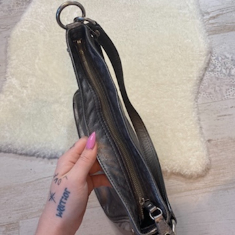 Coach Metallic Silver Crossbody Purse - Picture 14 of 15
